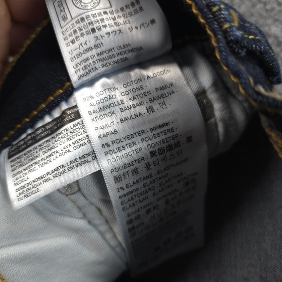 Levis Jeans Mens 29x32 Dark Wash Blue 511 Slim Stretch Denim Flex Red Tab NEW - Picture 5 of 14